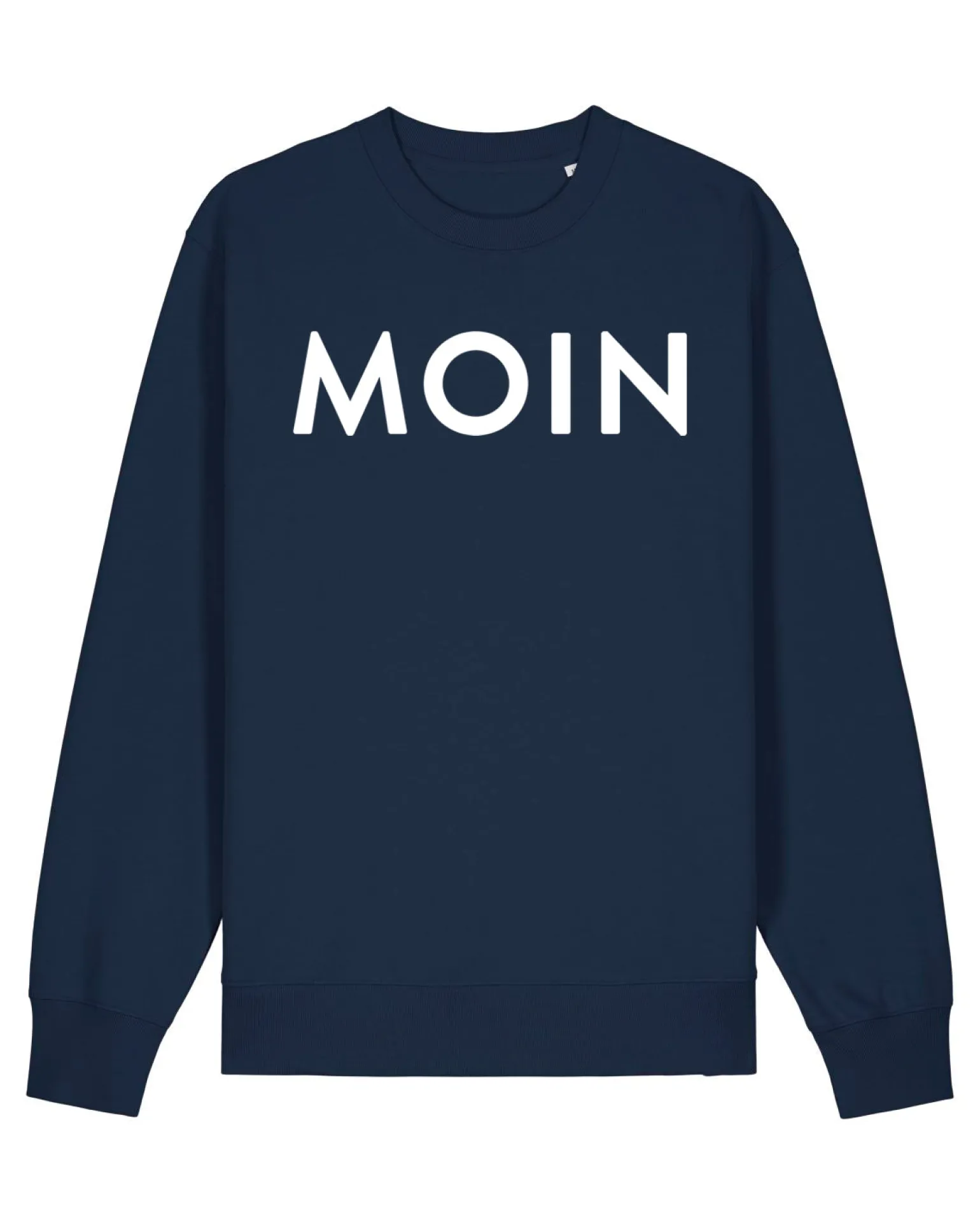 Sweatshirt "Moin" Blau/Weiss
