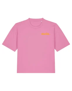T-Shirt "Moin" Bubble Pink/Neonorange